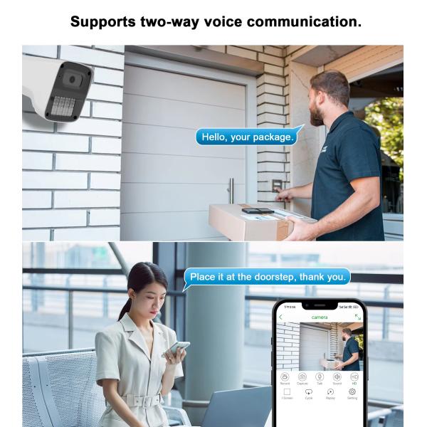 HD Dual Light Night Vision Waterproof Bullet Network Camera Smart IP POE Starlight Two Way Audio Bullet Security Camera