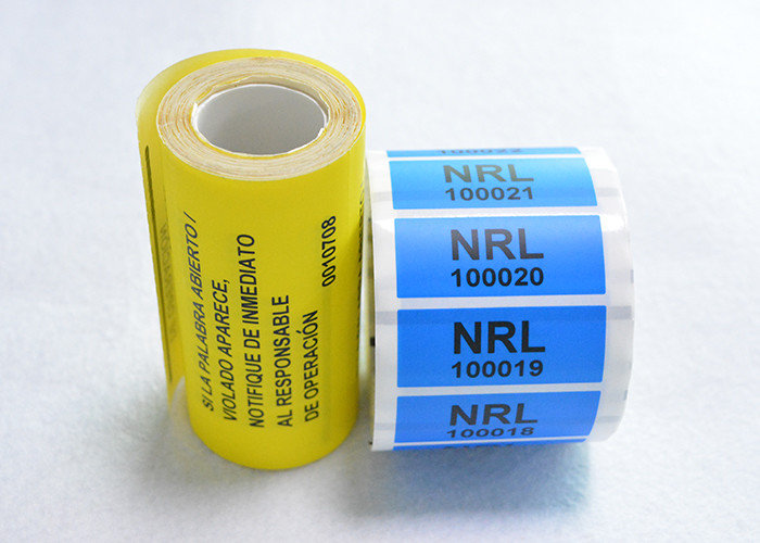 Custom Red Non - Residue VOID Security Labels In Roll / Sheet Polyester Label