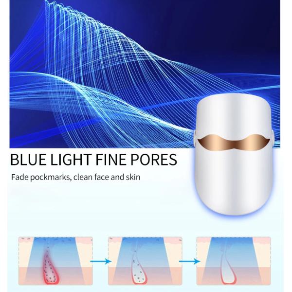 Anti Aging RED 620nm To 630nm 3 Color Facial Tightening LED Mask