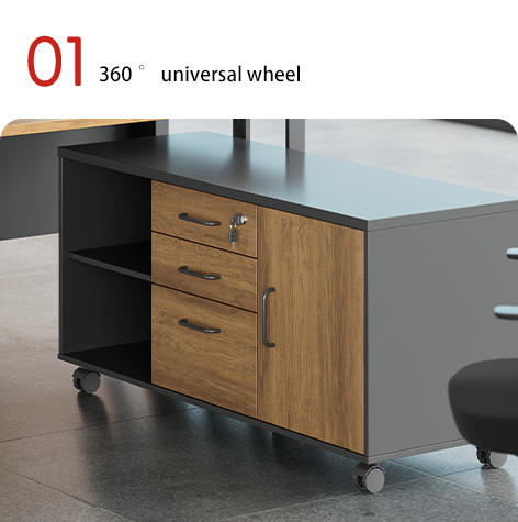 Myidea Industrial Style Movable Sub Cabinet Office Furniture Simple Storage File Cabinet