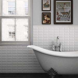 Black and White Clay Wall Tiles 75x152mm for Kitchen