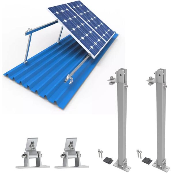 Ground Solar Panel Mounting Bracket Anodized Adjustable Support for 25 Years Life Span