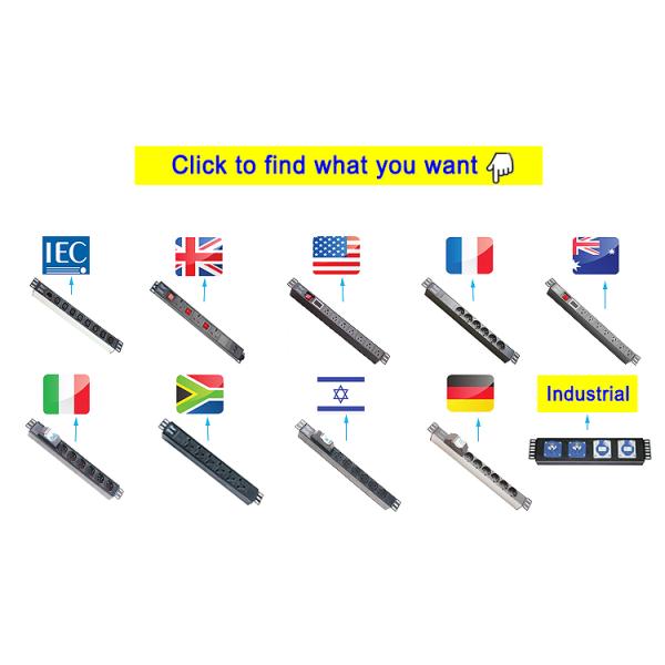 Aluminum Alloy Switched Rack Pdu Socket Australia Type With Surge Protection