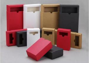 China Rectangular Small Kraft Paper Gift Box , 350g Kraft Paper Drawer Box Customized Color wholesale