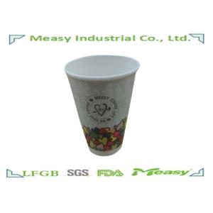 China Customized 500ml Double Wall Paper Cold Cups For Drinking wholesale