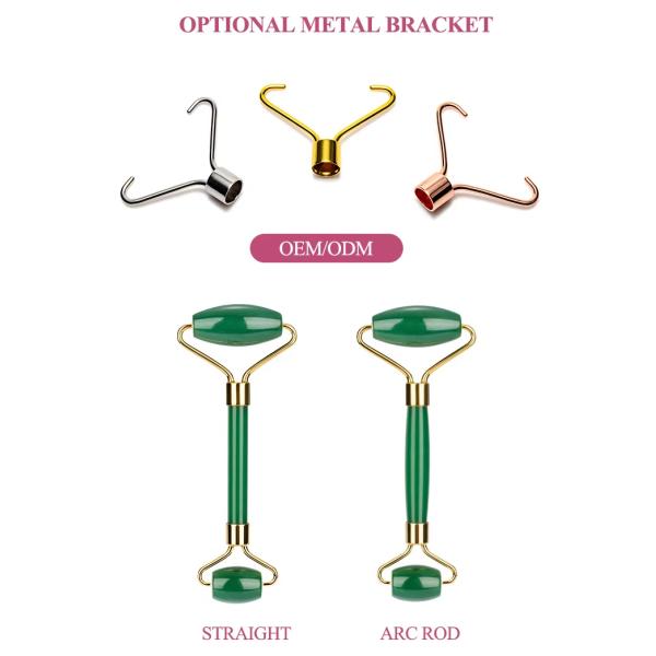 Skin Care Rose Quartz Facial Massager Gua Sha Face Scraper Jade Massagers Roller Set