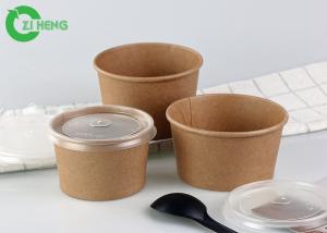 China 16oz Disposable Take Away Flexo Printing Waterproof Kraft Paper Soup Bowls wholesale