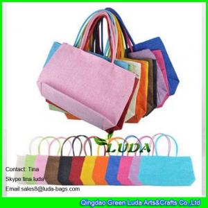 China LUDA soft paper straw ladies handbags cheap straw handbags for promotion wholesale