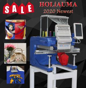 HOLiAUMA brand 15 needles single head computer embroidery machine for cap t-shirt flat 3d hat with 1200 spm high