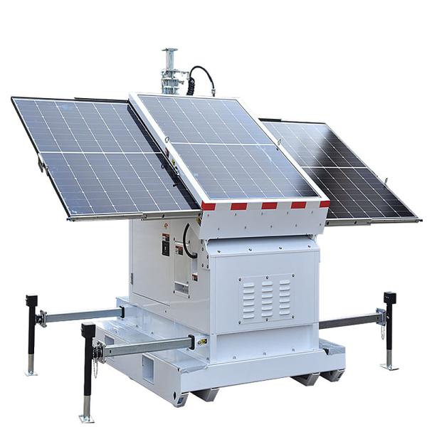 Portable Solar Light Tower Surveillance Tower Lighting Mining Operations Mobile Lighting Tower