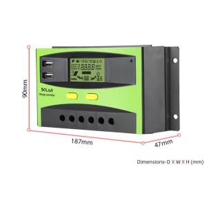 50A Intelligent PWM Solar Charge Controller With LCD Screen