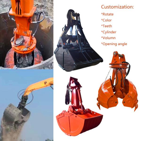 Hot Yellow/Grey/Etc Komatsu Durable clamshell bucket mini excavator bucket for excavator sieve bucket rake bucket