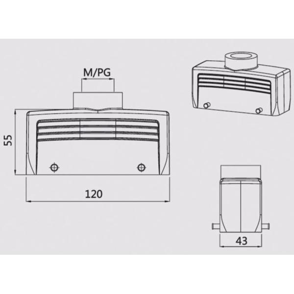 1SET 24Pin Hot Runner Connector,include 24Pin male insert&female insert&housing&hood most popular