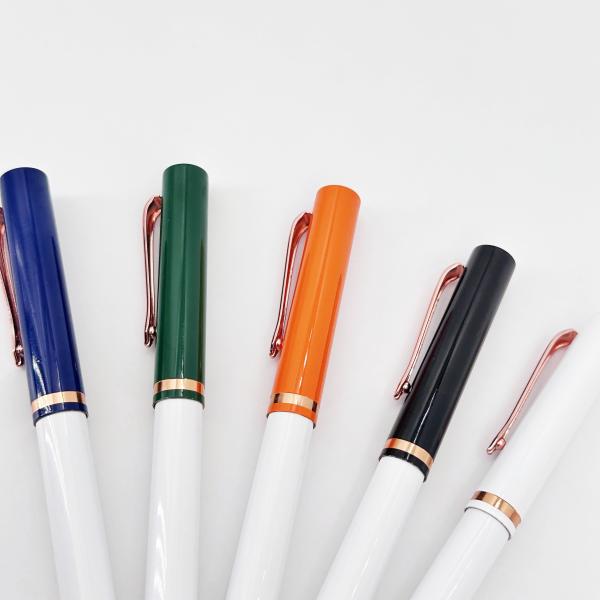Colorful Plug In Type Metal Roller Ball Pen 0.5mm Aluminum Barrel Signature Pen
