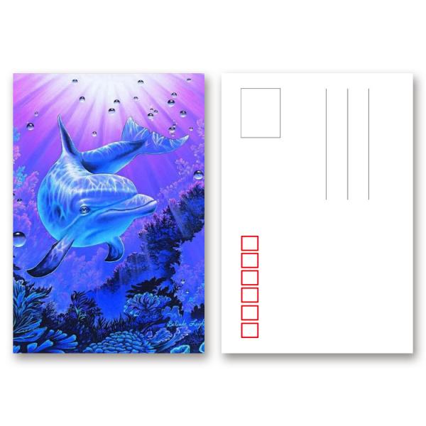 Custom Lenticular Printing Holographic 3D Postcard Heat Resistant Non Toxic