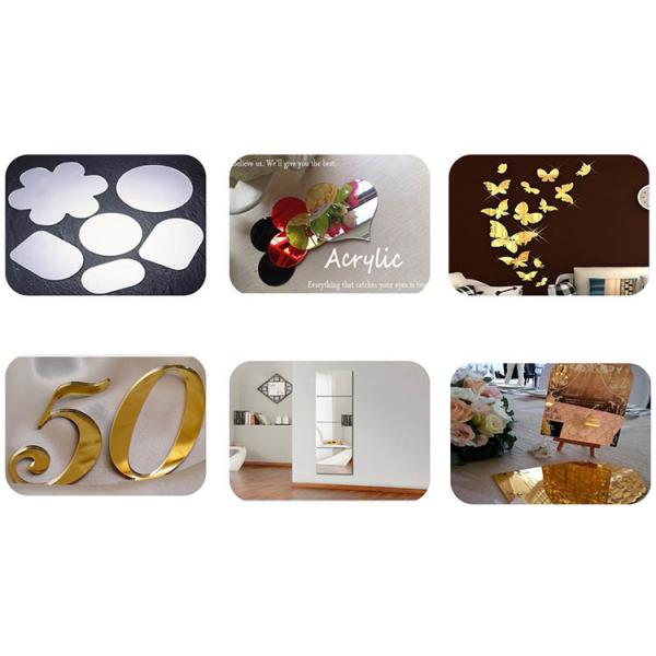 3mm Multi Color Glossy Large Plexiglass Panels Acrylic Mirror Wall Decor