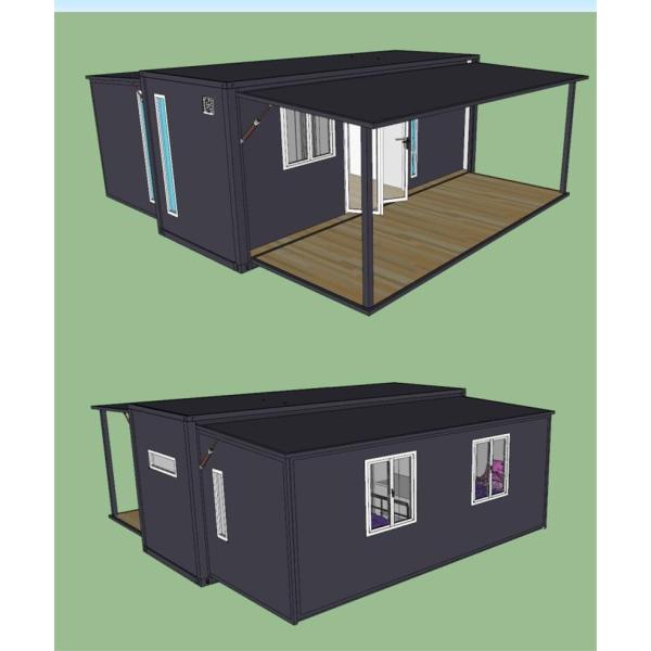 Easy Disassemble Expandable Container House With Steel Structure / Galvanized Pipe