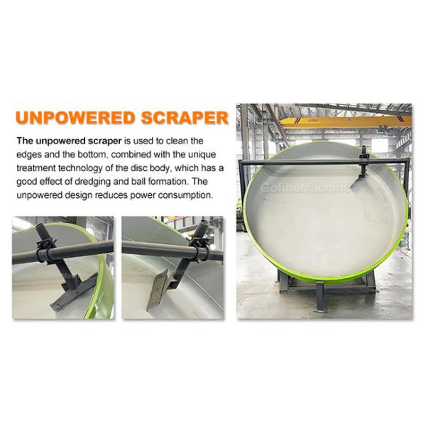 disc granulator unpowered scraper