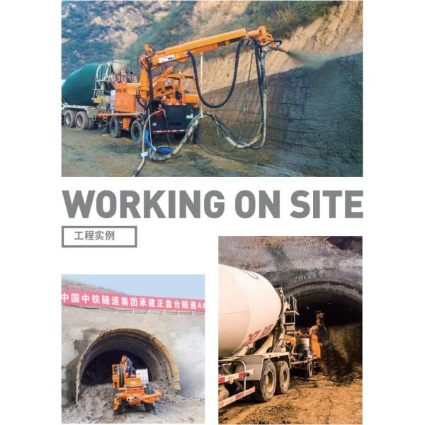 4 Wheels Concrete Spraying Equipment KC2512W Crab Swing For Space Limited Condition