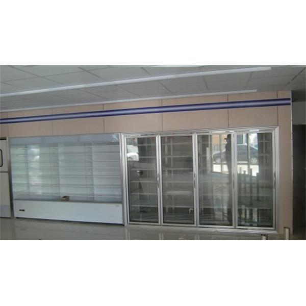 Fan Cooling Multideck Display Fridge With Exterior Impact Proof Material