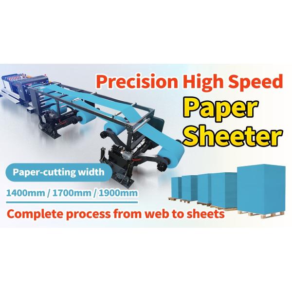 380V 50Hz Paper Sheeting Machine 300m/Min Jumbo Roll Cutting Machine