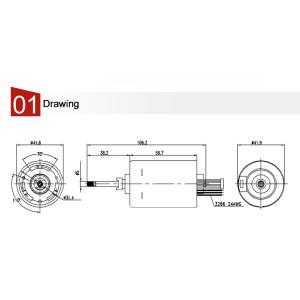 Low Noise Bladeless Fan Brushless DC Motor