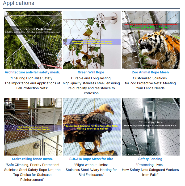 1.5mm Diameter DIN 3055 90% Light Transmission Stainless Steel Wire Rope Mesh for Architectural Features