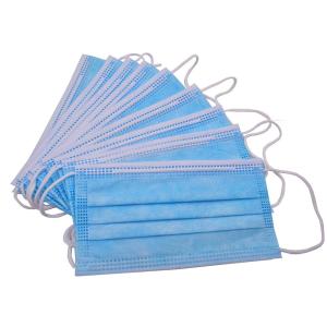 Buy cheap Blue 3 Ply Disposable Face Mask With Elastic Ear Loop Wearing High Breathability from wholesalers
