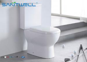 China Two piece Close Coupled Toilet bowl watermark dual flush valve wholesale