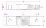 Miniature thin beam load cell 5kg 10kg low profile weight sensor