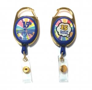 China Epoxy Logo Dome Oval Custom Retractable Badge Reels , Badge Reel Clips wholesale