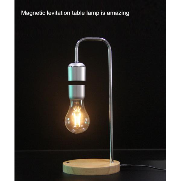Magnetic Levitating Floating Wireless LED Light Bulb with Wireless Charger for Desk Lamp Home Room Office Decor Unique G