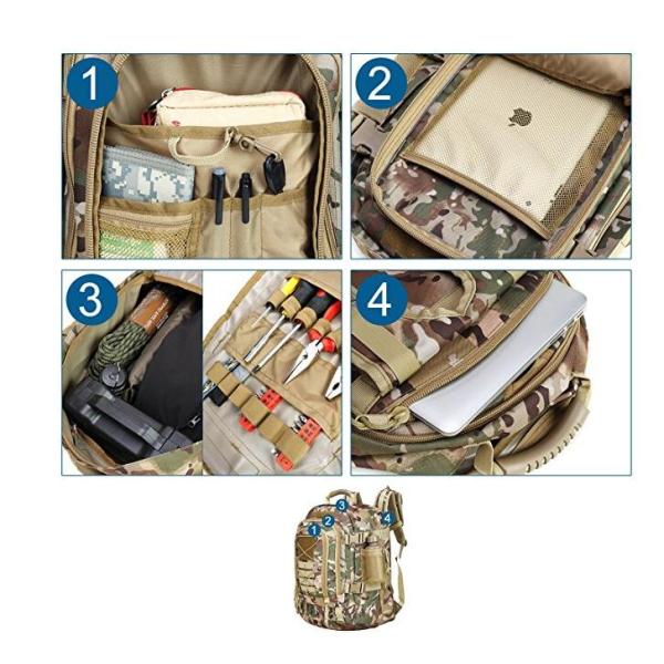 Military Tactical Assault Backpack 3-Day Expandable Backpack Extreme Water Resistant Molle Rucksack For The Outdoors