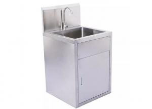 China Portable SUS304 Hand Wash Sink With Foot Pedal And Sensored Taps on sale