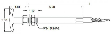 Push-Pull Control Cable Handle Twist Lock Control Cable Head