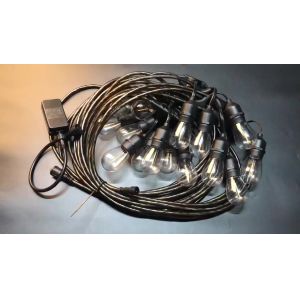 China Flash Light Cable S14 String Lights Waterproof E27 Warm LED Retro Edison Filament Bulb Outdoor Street Garden Patio Holiday Light wholesale
