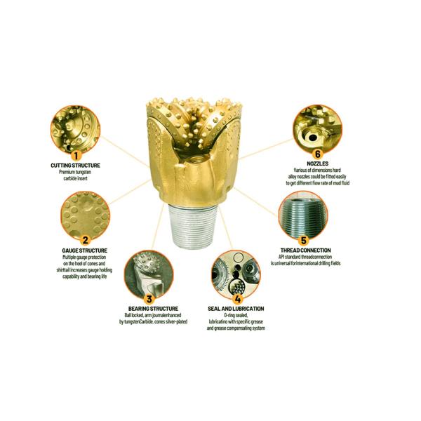 Tungsten Carbide Bit 8 -1/2"Tri Cone Roller Cone Bit Of Mining Drilling Ring Tool