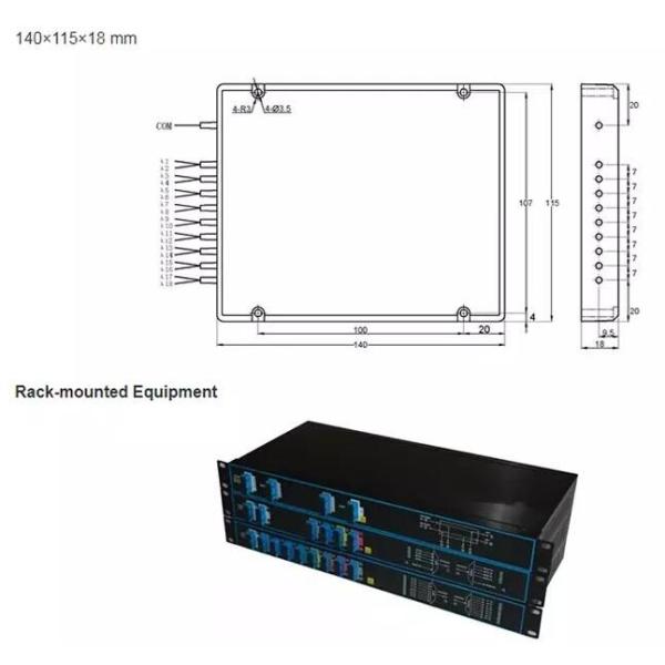 Simplex LC Multiplexer Mux 1X6 WDM CWDM DWDM Module