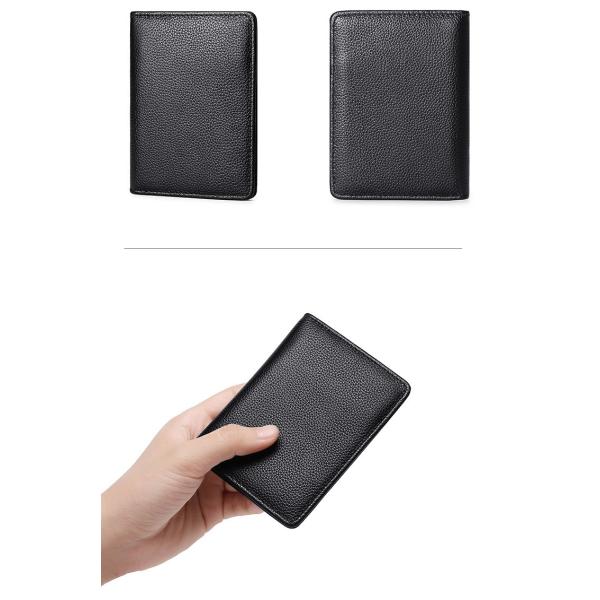 Multi-Slot Anti-Degaussing Card Holder for Men's Driver's License in Genuine Leather