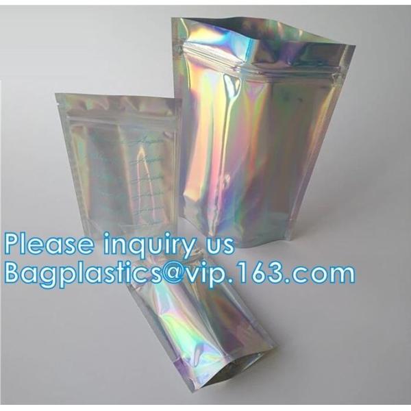 Laser Holographic Material Printed Heat Seal Aluminum Foil Packing Plastic Bag With k For Small Stuff 10g 5g