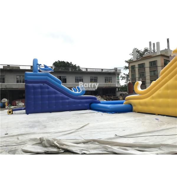 Customized Inflatable Water Park Slide With Pool / Kids Inflatable Playground
