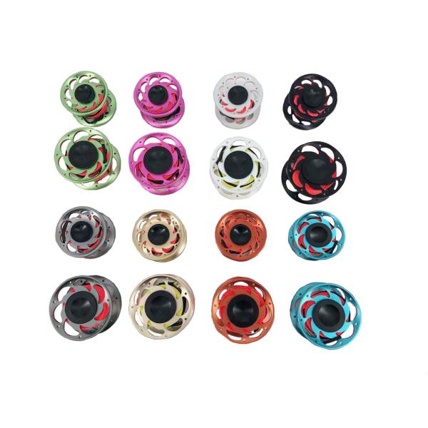 China Newest rotary axis aluminum finger reel 15/30 m flat rope for scuba diving wholesale