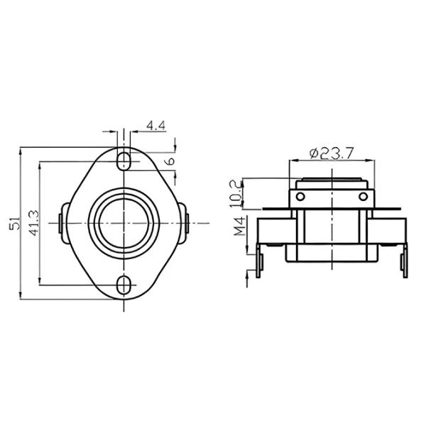 Water Heaters Snap Disk Bimetallic Thermostat Switch 25A High Current Temperature Controller