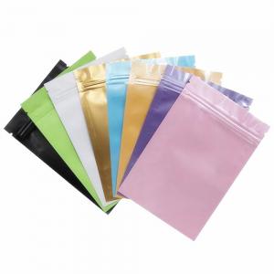 China Color Printing 12*18cm Flat  Resealable Pouch Bags Aluminum Foil Zip Lock Bag Packaging wholesale