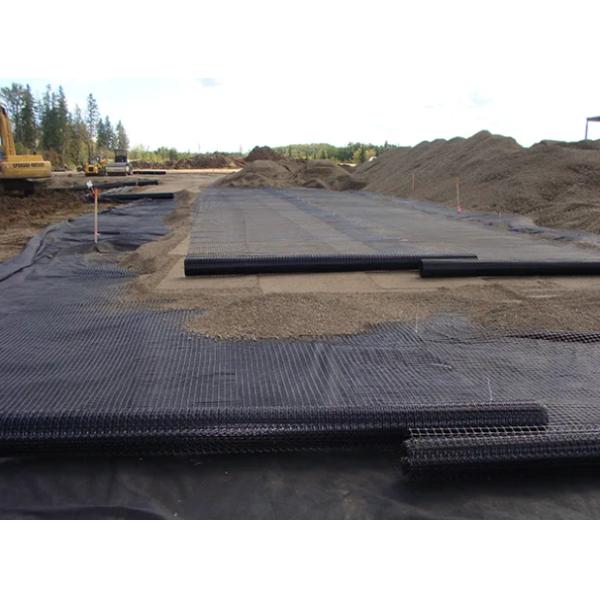 Good Tensile Strength PP Biaxial Plastic Geogrid Mesh For Reinforce Road Base