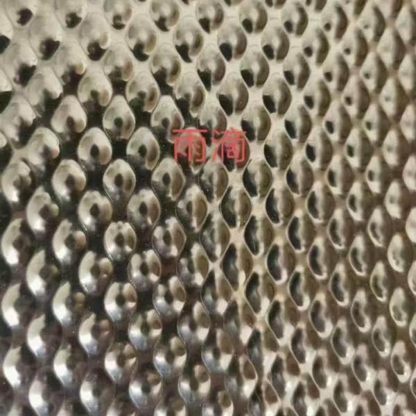 Water Drops / Rain Drops Pattern Stainless Steel Embossed Sheet Plate Thickness 0.6 - 2.0mm Anti-Slip Sheets