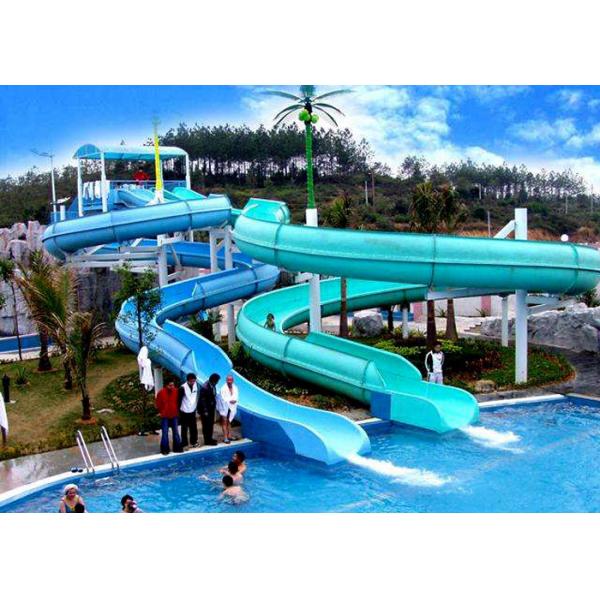Colorful Swimming Pool Fiberglass Water Slide Water Park Playground Equipment