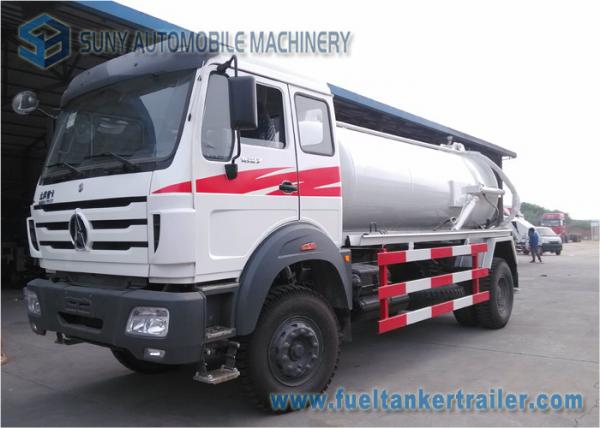 Quality Beiben Off Road 4x4 Vacuum Tank Truck Sewage Suction Tanker Truck for sale