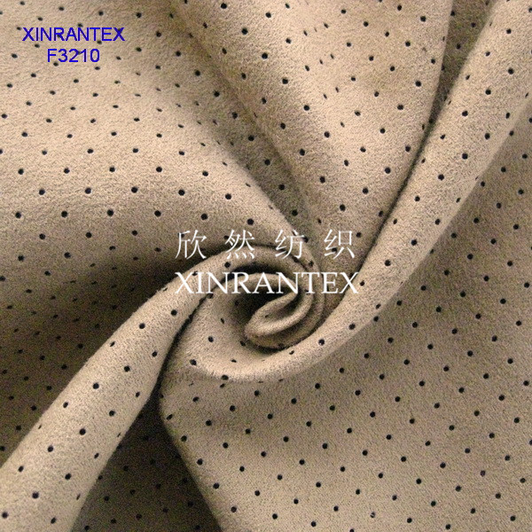 F3210 micro fibre suede fabric punch finishing 135gsm 57/58"