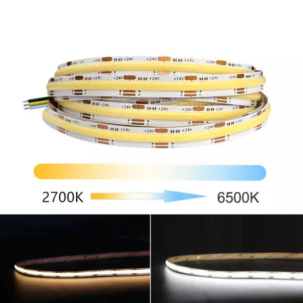 110lm/W 3000K 4000K 6000K COB LED Strip Light Soft Light Strip DC12V/24V CRI90 480LEDs/